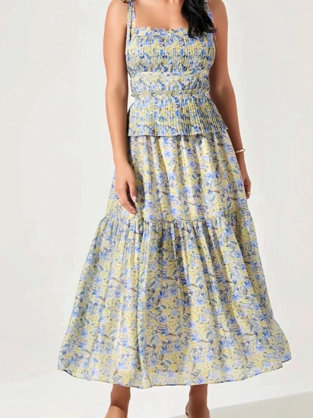 ASTR the Label Ethelind Floral Tiered Maxi Sundress Size M NWT